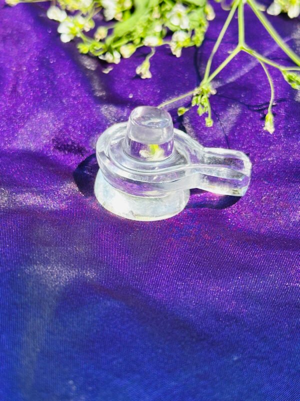 Natural Stone Clear Quartz Shivling - Image 3